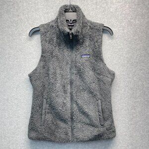 Patagonia Retro Pile Fleece Full Zip Vest Womens Medium Grey Sleeveless‎ 25216